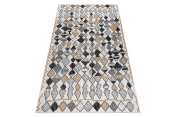 Dywany Łuszczów, AKCIA: 160x220 cm Kusový koberec Cooper Sisal Diamonds 22217 ecru/black – na von aj na doma, šedá, viacfarebná, chodba / predsieň