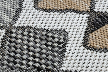 Dywany Łuszczów, AKCIA: 160x220 cm Kusový koberec Cooper Sisal Diamonds 22217 ecru/black – na von aj na doma, šedá, viacfarebná, chodba / predsieň