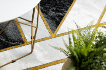 Dywany Łuszczów, AKCIA: 160x220 cm Kusový koberec Emerald 1015 black and gold, čiernobiela, kancelária