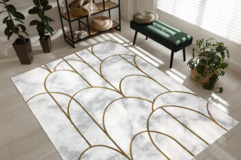 Dywany Łuszczów, AKCIA: 180x270 cm Kusový koberec Emerald 1016 cream and gold, biela, kancelária