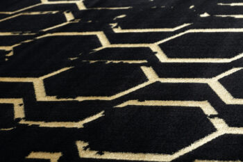 Dywany Łuszczów, AKCIA: 180x270 cm Kusový koberec Gloss 407C 86 black/gold, čierna, chodba / predsieň