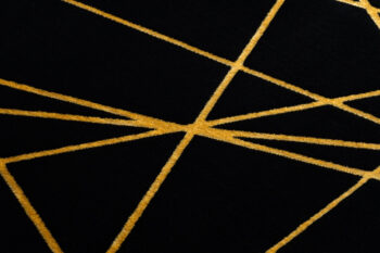 Dywany Łuszczów, AKCIA: 200x290 cm Kusový koberec Gloss 406C 86 geometric black/gold, čierna, chodba / predsieň