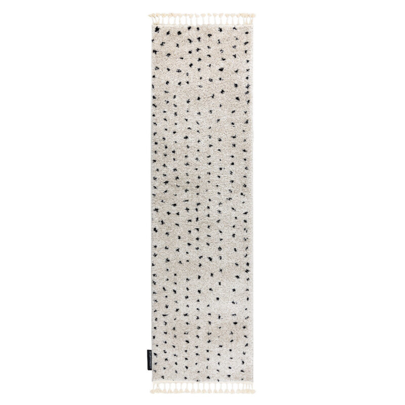 Dywany Łuszczów, Behúň Berber Syla B752 dots cream, 70x300, biela, kuchyňa Dywany Łuszczów, Behúň Berber Syla B752 dots cream, 70x300, biela, kuchyňa