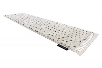 Dywany Łuszczów, Behúň Berber Syla B752 dots cream, 80x300, biela, kuchyňa