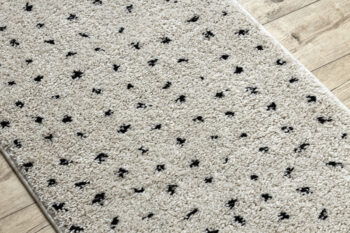 Dywany Łuszczów, Behúň Berber Syla B752 dots cream, 80x300, biela, kuchyňa
