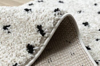 Dywany Łuszczów, Behúň Berber Syla B752 dots cream, 80x300, biela, kuchyňa