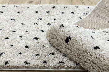 Dywany Łuszczów, Behúň Berber Syla B752 dots cream, 80x300, biela, kuchyňa