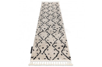 Dywany Łuszczów, Behúň Berber Tetuan B751 cream, 80x250, biela, obývacia izba