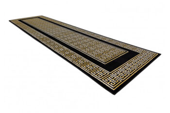 Dywany Łuszczów, Behúň Gloss 6776 86 greek black/gold, 60x300, žltá, kancelária
