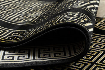 Dywany Łuszczów, Behúň Gloss 6776 86 greek black/gold, 60x300, žltá, kancelária