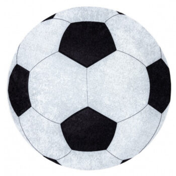 Dywany Łuszczów, Detský kusový koberec Junior 51553.802 Football, 120x120 (priemer) kruh, viacfarebná, detská izba