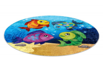 Dywany Łuszczów, Detský kusový koberec Junior 51594.801 Ocean, 100x100 (priemer) kruh, viacfarebná, detská izba