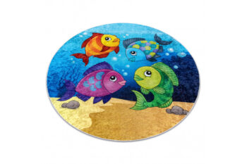 Dywany Łuszczów, Detský kusový koberec Junior 51594.801 Ocean, 80x80 (priemer) kruh, viacfarebná, detská izba