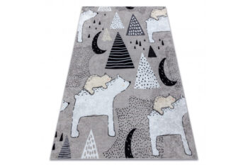 Dywany Łuszczów, Detský kusový koberec Junior 51974.802 Bears grey, 160x220, šedá, detská izba