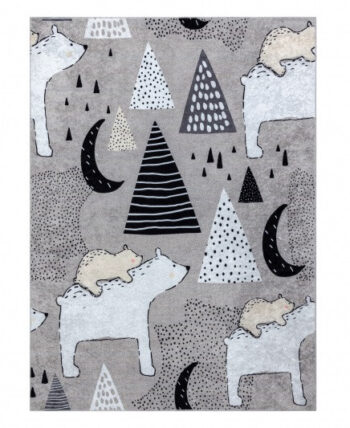 Dywany Łuszczów, Detský kusový koberec Junior 51974.802 Bears grey, 160x220, šedá, detská izba