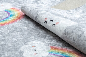 Dywany Łuszczów, Detský kusový koberec Junior 52063.801 Rainbow grey, 80x150, šedá, detská izba
