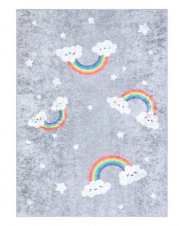 Dywany Łuszczów, Detský kusový koberec Junior 52063.801 Rainbow grey, 80x150, šedá, detská izba