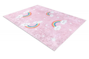 Dywany Łuszczów, Detský kusový koberec Junior 52063.802 Rainbow pink, 120x170, ružová, detská izba
