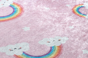 Dywany Łuszczów, Detský kusový koberec Junior 52063.802 Rainbow pink, 80x150, ružová, detská izba