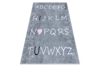 Dywany Łuszczów, Detský kusový koberec Junior 52106.801 Alphabet grey, 120x170, šedá, detská izba