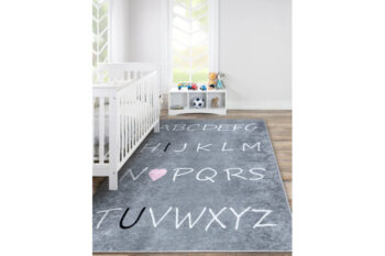 Dywany Łuszczów, Detský kusový koberec Junior 52106.801 Alphabet grey, 80x150, šedá, detská izba