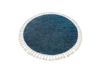 Dywany Łuszczów, Kusový koberec Berber 9000 blue kruh, 120x120 (priemer) kruh, modrá, obývacia izba