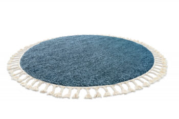 Dywany Łuszczów, Kusový koberec Berber 9000 blue kruh, 120x120 (priemer) kruh, modrá, obývacia izba