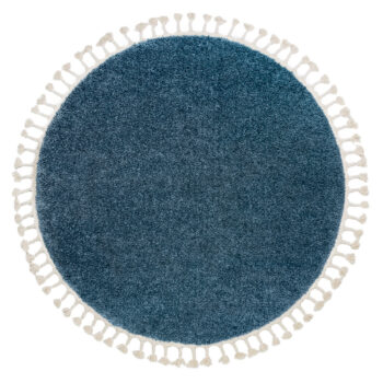 Dywany Łuszczów, Kusový koberec Berber 9000 blue kruh, 120x120 (priemer) kruh, modrá, obývacia izba