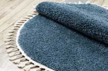 Dywany Łuszczów, Kusový koberec Berber 9000 blue kruh, 120x120 (priemer) kruh, modrá, obývacia izba