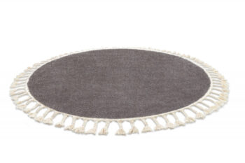 Dywany Łuszczów, Kusový koberec Berber 9000 brown kruh, 160x160 (priemer) kruh, hnedá, kancelária