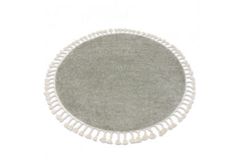 Dywany Łuszczów, Kusový koberec Berber 9000 green kruh, 160x160 (priemer) kruh, zelená, obývacia izba
