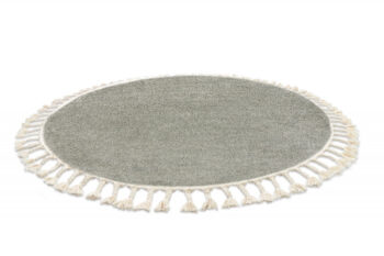 Dywany Łuszczów, Kusový koberec Berber 9000 green kruh, 160x160 (priemer) kruh, zelená, obývacia izba