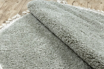 Dywany Łuszczów, Kusový koberec Berber 9000 green kruh, 160x160 (priemer) kruh, zelená, obývacia izba