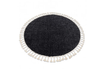 Dywany Łuszczów, Kusový koberec Berber 9000 grey kruh, 160x160 (priemer) kruh, šedá, obývacia izba