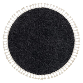 Dywany Łuszczów, Kusový koberec Berber 9000 grey kruh, 160x160 (priemer) kruh, šedá, obývacia izba