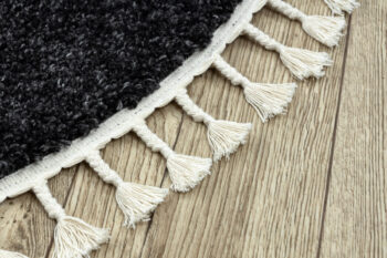 Dywany Łuszczów, Kusový koberec Berber 9000 grey kruh, 160x160 (priemer) kruh, šedá, obývacia izba