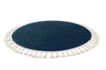 Dywany Łuszczów, Kusový koberec Berber 9000 navy kruh, 120x120 (priemer) kruh, modrá, obývacia izba