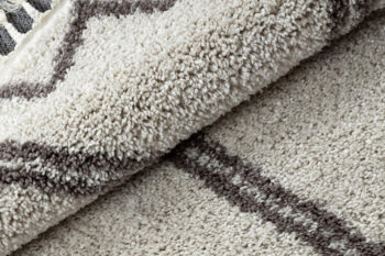 Dywany Łuszczów, Kusový koberec Berber Asila cream and brown kruh, 120x120 (priemer) kruh, biela, obývacia izba