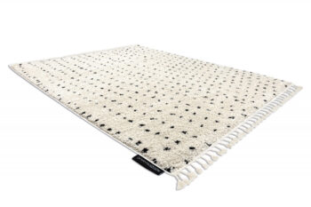 Dywany Łuszczów, Kusový koberec Berber Syla B752 dots cream, 240x330, biela, kancelária