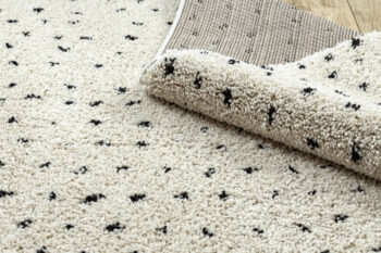 Dywany Łuszczów, Kusový koberec Berber Syla B752 dots cream, 240x330, biela, kancelária