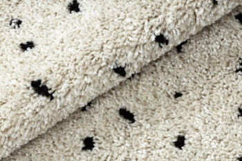 Dywany Łuszczów, Kusový koberec Berber Syla B752 dots cream kruh, 120x120 (priemer) kruh, biela, chodba / predsieň