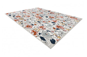 Dywany Łuszczów, Kusový koberec Botanic 65239 flowers grey – na von aj na doma, 157x220, viacfarebná, chodba / predsieň
