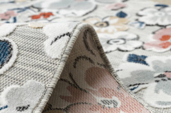 Dywany Łuszczów, Kusový koberec Botanic 65239 flowers grey – na von aj na doma, 157x220, viacfarebná, chodba / predsieň