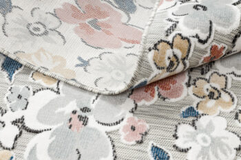 Dywany Łuszczów, Kusový koberec Botanic 65239 flowers grey – na von aj na doma, 157x220, viacfarebná, chodba / predsieň