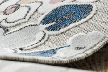 Dywany Łuszczów, Kusový koberec Botanic 65239 flowers grey – na von aj na doma, 157x220, viacfarebná, chodba / predsieň