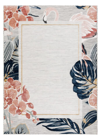 Dywany Łuszczów, Kusový koberec Botanic 65240 Flamingo grey – na von aj na doma, 157x220, viacfarebná, chodba / predsieň