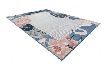Dywany Łuszczów, Kusový koberec Botanic 65240 Flamingo navy – na von aj na doma, 117x170, modrá, chodba / predsieň
