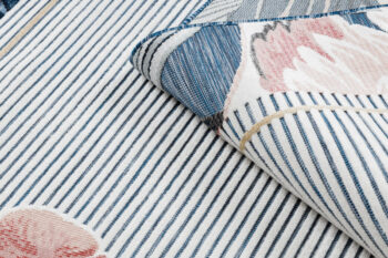 Dywany Łuszczów, Kusový koberec Botanic 65240 Flamingo navy – na von aj na doma, 117x170, modrá, chodba / predsieň