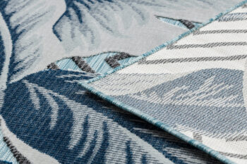 Dywany Łuszczów, Kusový koberec Botanic 65242 Feathers aqua – na von aj na doma, 78x150, modrá, chodba / predsieň