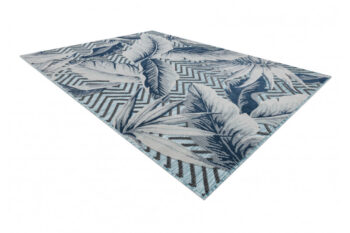 Dywany Łuszczów, Kusový koberec Botanic 65242 Feathers aqua – na von aj na doma, 78x150, modrá, chodba / predsieň